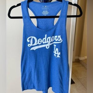 Dodgers blue racer back tank top, Medium